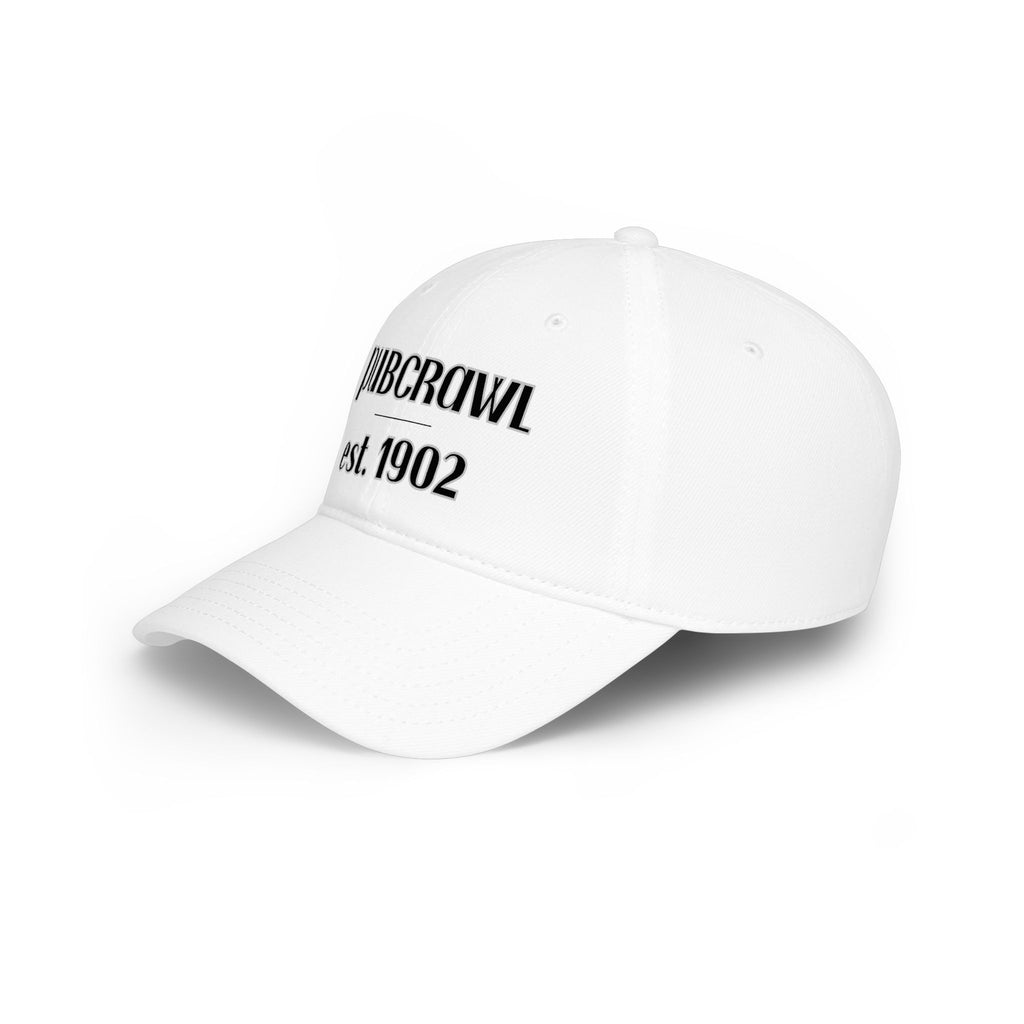 PUBCRAWL est. 1902 Cap | Embroidered Baseball Hat | Black Lettering
