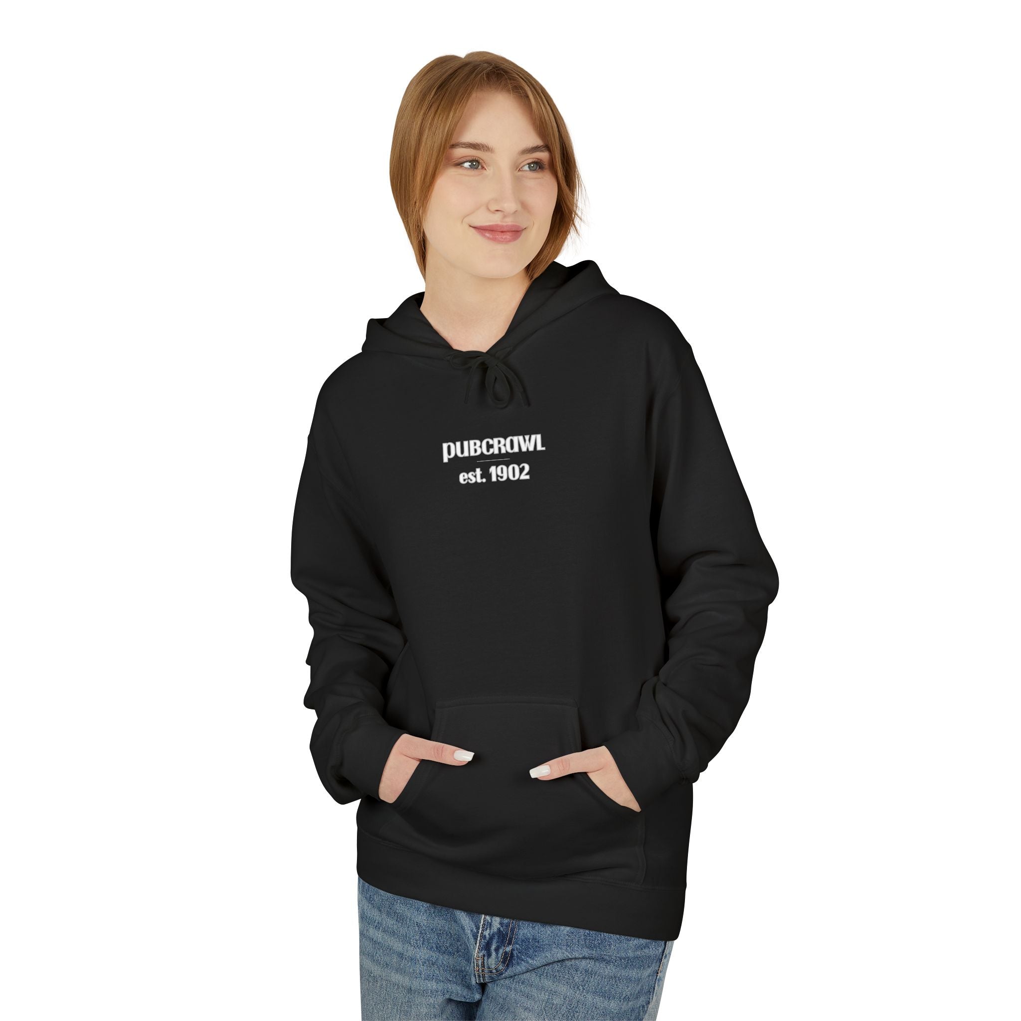 920 Pub Crawl Hoodie | Oshkosh Bar Design | White Lettering
