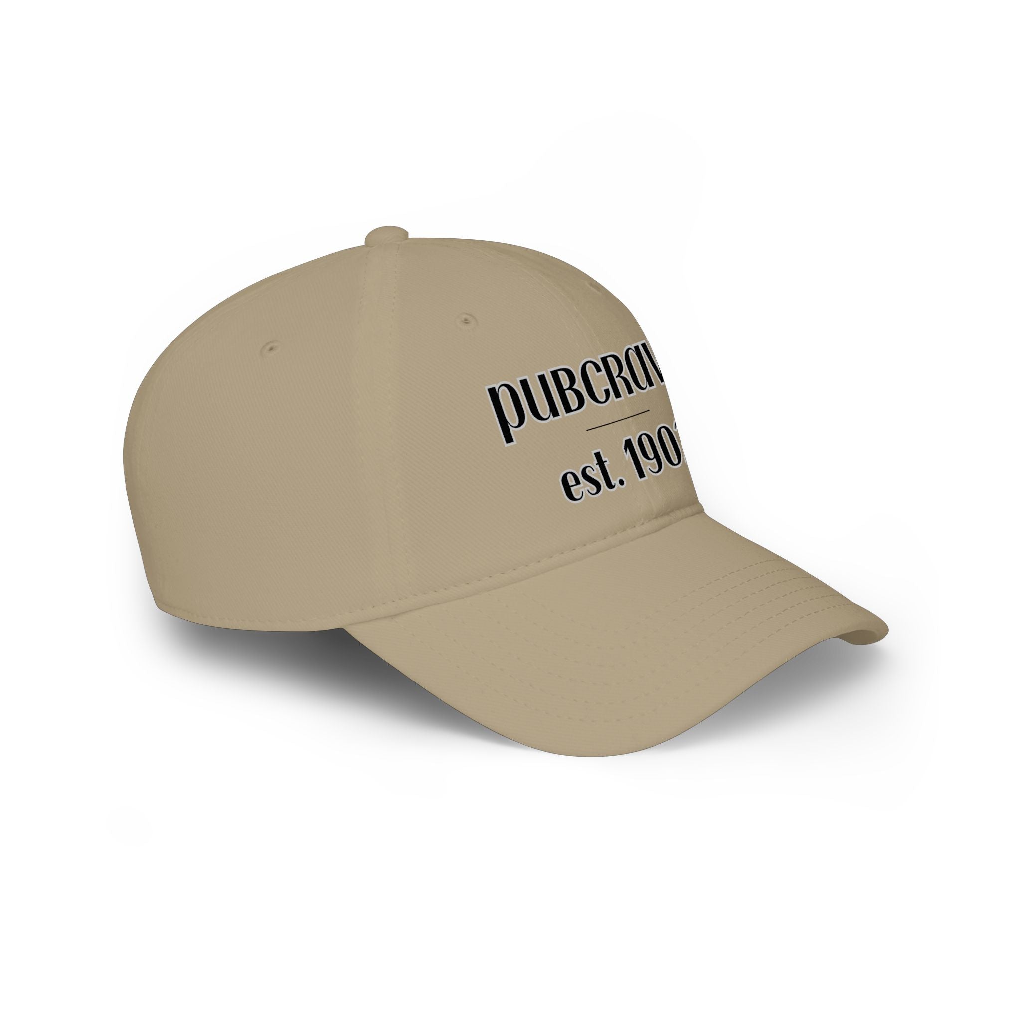 PUBCRAWL est. 1902 Cap | Embroidered Baseball Hat | Black Lettering