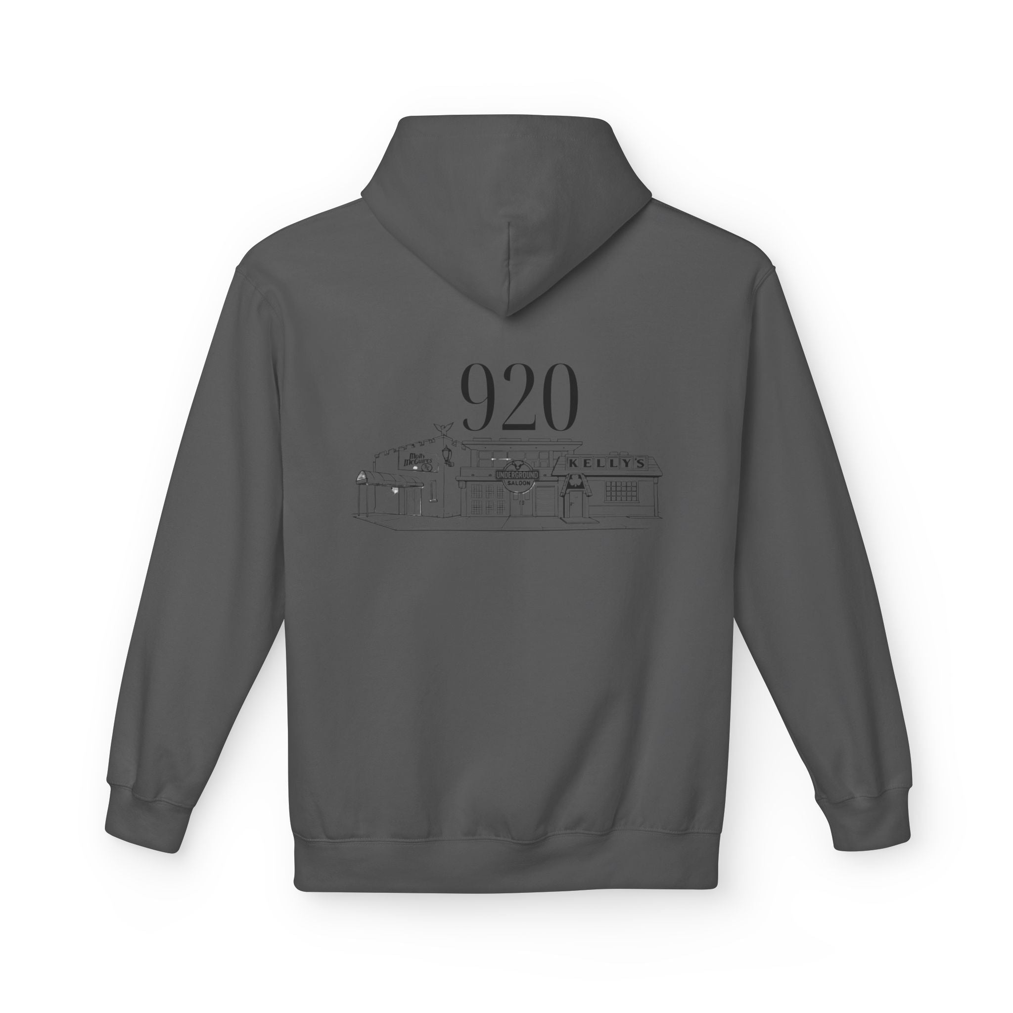 920 Pub Crawl Hoodie | Oshkosh Bar Design | Black Lettering
