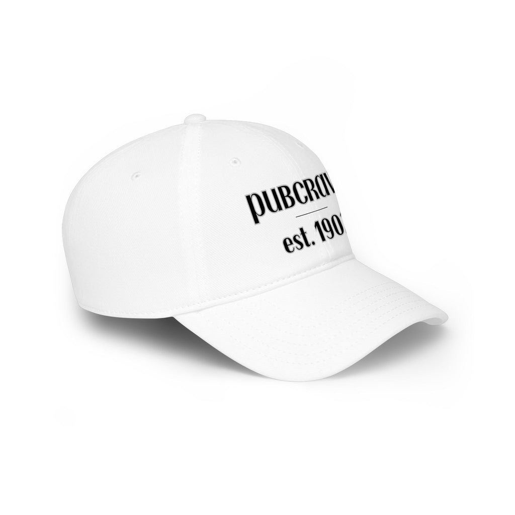 PUBCRAWL est. 1902 Cap | Embroidered Baseball Hat | Black Lettering