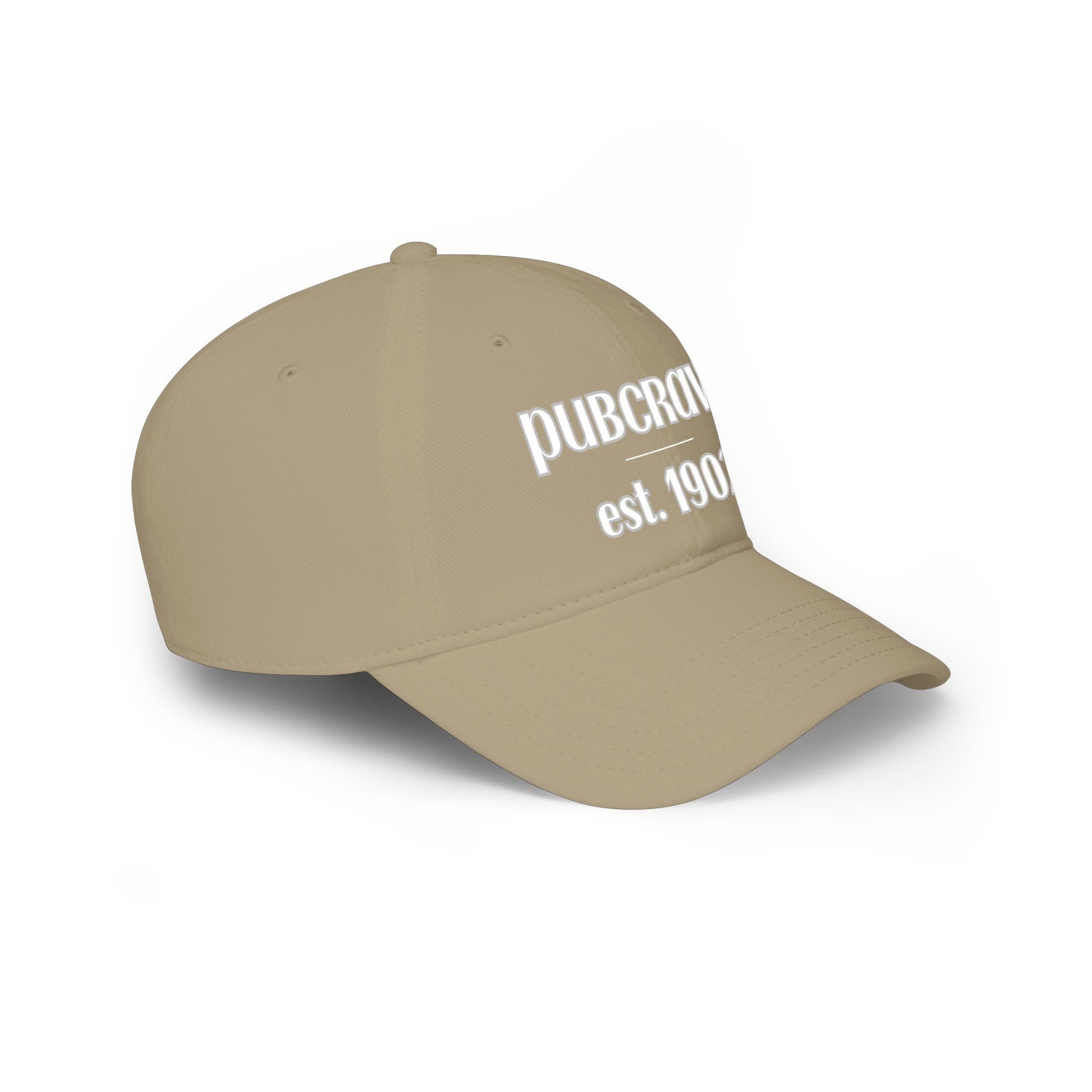 PUBCRAWL est. 1902 Cap | Embroidered Baseball Hat | White Lettering